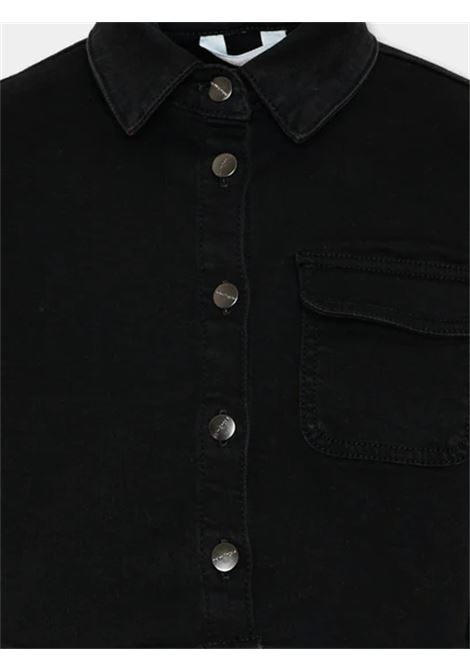 Giubbino di jeans con stampa PALM ANGELS | PGGE007S26FAB001110